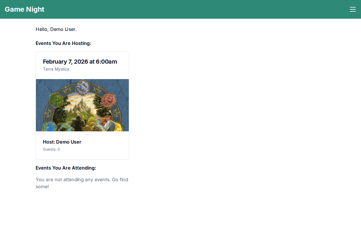 Desktop screenshot of Game Night